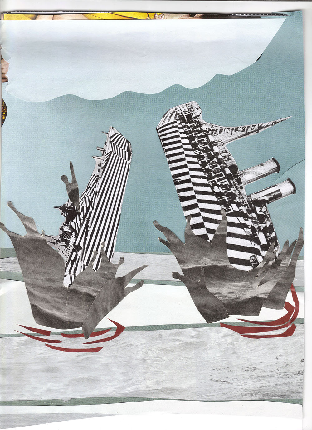 Collages – pour les affiches des scènes ouvertes du café culturel Maison Blanche